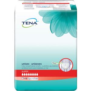 Tena Incontinence Briefs, Super, XLarge 12 Count, Package may vary.