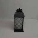 18" Solar Lanterns Outdoor Waterproof, Glass Solar Flickering Flame Lantern Large Hanging Solar Lantern Metal Decorative for Patio Garden Backyard Outside Tabletop Mothers Day Gifts Mom