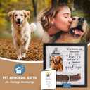 Dog Memorial Gifts for Loss of Dog, Pet Loss of Dog Sympathy Gift, Pet Memorial Frame with Collar Holder, Pet Cat Passed Away Photo Display Dog Remembrance Frame