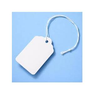 500 Merchandise Tags with String Attached  2 1/4” x1 7/16”  White Marking Hanging Paper Tags with Strings, Labels to Tie On