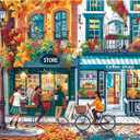 500 Piece Puzzle for Adult,Romantic Time Jigsaw Puzzle with Letters on Back,Interlock Perfectly No Dust,Perfect for Seasonal Vibes,Home Decor Birthday Party Gift for Men Women Elders Seniors,20.5*15In