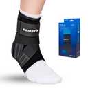 Zamst A1 Black Ankle Brace for Sports - Breathable Sports Ankle Support for Men and Women with Adjustable Three Way Straps for Moderate Lateral Ankle Sprain - Right, Medium