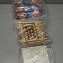 Supervitae 80 Pcs / 20 Sets Christmas Wooden Craft Painting Canvas Kits Unfinished Wooden Christmas Cutouts Paint Your Own Festival Hanging Ornaments for DIY Home Office Holiday Party Decor