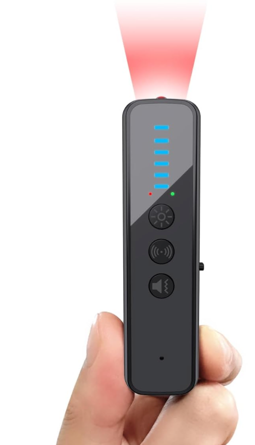 COTINSE Hidden Camera Detectors for Travel, Spy Camera Finder, Portable Hidden Bug and Camera Detector, GPS Tracker Detector with 6 Levels Sensitivity for Hotel, Car, Office, Airbnb