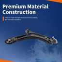 Front Lower Control Arm Kit Compatible with 2012-2019 Volkswagen Beetle, 2012-2015 Beetle Cabrio (Mexico), 2012-2022 Passat | Replace# 561407151A, 561407152A