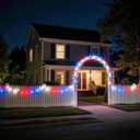 Red White and Blue Christmas Lights, UL Certified and Commercial Grade 100 LED Christmas Decorations String Lights, for Indoor and Outdoor Use.