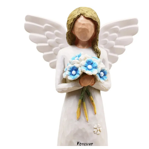 BORLESTA Thank You Gifts for Women, Coworkers, Friends - Teacher Appreciation Gifts, Volunteer Appreciation Gifts for Coworkers, Women - Thank You Gift Hand-Painted Figure (Blue)