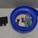 KETIEE Flex Tracks 16Ft for Kids: Flexible Race Car Ramp Track with 4 Small Racecars and 8 Suction Cups Compatible with Diecast 1/64th Cars, Rolls Up Portable Racetrack for Ages 3 & Up (Blue)