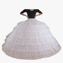 Women's Tulle Petticoat Underskirt Crinoline Wedding Dress 6 Hoop White for Bridal Dress, One Size