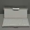 Wireless Keyboard and Mouse Ultra Slim Combo, TopMate 2.4G Silent Compact USB 2400DPI Mouse and Scissor Switch Keyboard Set with Cover, Batteries Included, for PC/Laptop/Windows/Mac - Silver White