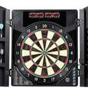 MD Sports Dartboard Cabinet Multiple Styles Electronic Dartboard With Digital X/O Cricket Scorekeeping and Dart Set, Perfect for Cricket Games