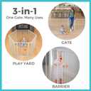 Toddleroo by North States - 3 In 1 Metal Superyard Baby Play Yard: 6 Panel Playpen, Safety Gate, or Extra Wide Baby Fence - Encloses Up to 10 Square Feet - 30 Inches Tall - Taupe