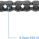 Centrifugal Clutch, Go Kart Clutch 3/4 Bore 12T with #35 Chain 9.525mm for Go Kart Minibike Honda Engines GX160 GX200 GX140 GX120 GC160 GC190, With 2pcs Set Screws and 1pc Connecting link