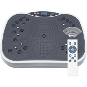 AMZOSS Vibration Plate Exercise Machine, Fitness Vibration Platform with 6 Modes & Remote Control, Whole Body Workout Plate for Weight Loss, Muscle Activation & Lymphatic Drainage, 300 lbs Capacity