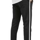 Zylioo Men's Tall Track Pants, Extra Long Sweatpants for Tall Men with Side Stripes and Pockets (Black)