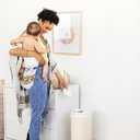 Ubbi Stainless Steel Diaper Pail, Odor Locking, No Special Bag Required, Award-Winning, Registry Must-Have, Matte Ivory