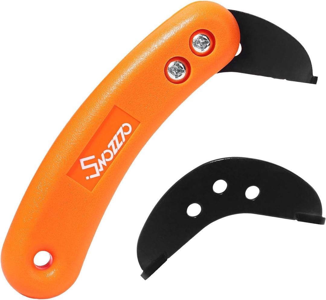 Carbide Scoring Cutter Knife & 1PCS Replacement Blade,for Fiberboard Laminate Vinyl Flooring Cutting,& Linoleum,Plexiglass,Acrylic,Plastic,Styrene and Soft Tile Sheets Scoring Cutting (Orange)