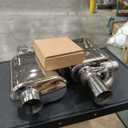 3 Inch Valved Muffler Exhaust Cutout with Muffler Cat Back Exhaust System Kit (2pcs)