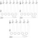 Meonum 3 Pack Christmas Village Light, 12 Ft Accessory Cord with C7 Lamp, Light Cord with 5 LED Bulbs, Rotary On/Off, Female/Male Plugs, Spare Fuses for Village House Craft Decor