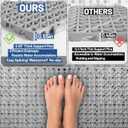 12PCS Drainage Interlocking Floor Tiles 11.8" x 11.8", Modular Interlocking Cushion Soft PVC Floor Non-Slip Splicing Waterproof Mat for Pool, Shower, Patio, Balcony, Bathroom, Kitchen, YardGrey