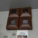 VOLISUN 4x4 Solar Post Cap Light 16pack,Solar Fence - Post Lights Brown Outdoor Waterproof for Wooden/Vinyl Post, with Warm White for Deck