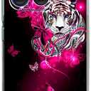 Case for Moto G Stylus 2025,White Tiger Butterfly Drop Protection Shockproof Case TPU Full Body Protective Scratch-Resistant Cover for Motorola Moto G Stylus 2025