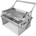 Portable 360Rotating Charcoal Grill with Flipping Basket - 304 Stainless Steel Barbecue Grill for Camping, Tailgating, and Outdoor Adventures, Easy to Disassemble, Includes BBQ Bag New Upgrade