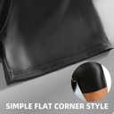 comeondear Men's Faux Leather Boxer Shorts Zipper Bulge Pouch Briefs Black Plus Size Sexy Underwear Panties
