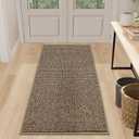 BEQHAUSE Dirt Trapper Door Mat 24" x 60", Non-Slip Washable Doormats Entrance Mat, Dirt Resistant and Absorbent Welcome Mat, Low Profile Floor Mats for Front Back Door and Entryway, Beige
