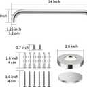 ZUEXT 2 Pack 24 Inch Chrome Stainless Steel Bathroom Shower Grab Bar