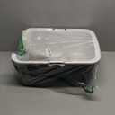 Sfozstra Cat Litter Box with Lid, Fully Enclosed Splash-Proof and Leak-Proof Urine High Edge and Odorless Cat Litter Box, Easy to Installation and Clean (Black with Pedal(S))