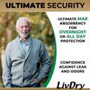 LivDry Mens Incontinence Underwear, Premium Adult Diapers for Men, Ultimate Max Protection, Large 56-Pack