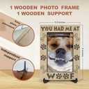 Wood Picture Frame - You Had Me At Woof - 4x6 Vertical Dog Paw Print, Puppy Theme, Pet Memory Photo Frame, Gifts For Dog Lover-XK-A01