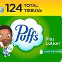 Puffs Plus Lotion Facial Tissue, 1 Family Box, 124 Tissues Per Box