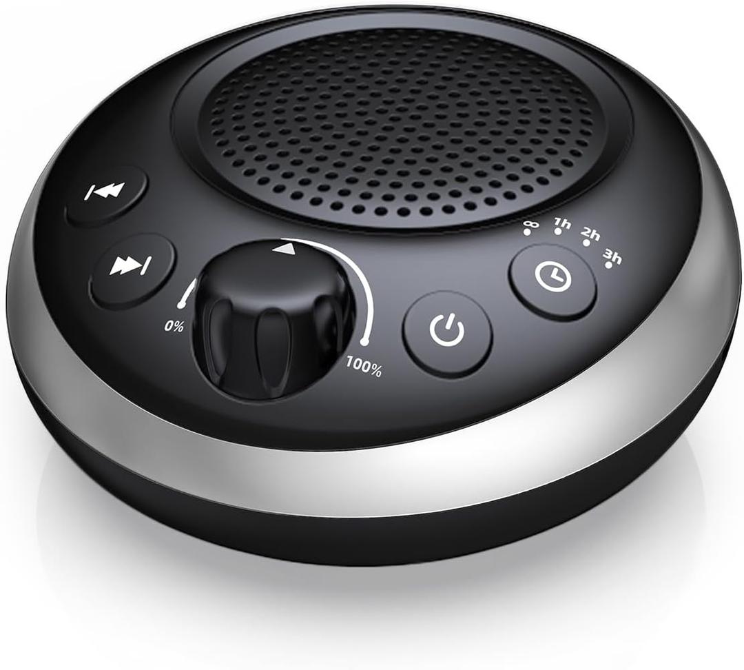 Sound Machine Loud White Noise Machine Nonstop Brown Noise Sleep Machine 30 Soothing Sounds for Baby Kids Adults Pink Noise Sounds Machine 36-Level Vol 4 Timer Memory Function for Home Travel Office (Black)