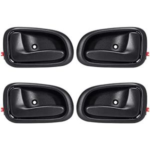 LCWRGS 4Pcs Interior Inside Door Handles Replacement for 1993 1994 1995 1996 1997 Toyota Corolla Geo Prizm, Inner Door Handle Front/Rear Driver & Passenger Side - Black