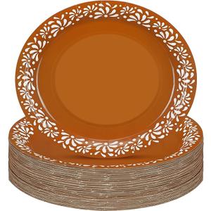 50 Pcs Cielito Lindo Plates Platos De Barro Mexicanos Paper Plates Baby Shower Cielito Lindo Party Supplies 12 Inch Mexican Plate Terracotta Clay Pottery Cinco De Mayo Wedding Party Decoration