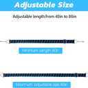 8 pcs Adjustable Bungees Cords, Bungee Cords with Hooks Heavy Duty, Flat Elastic Rubber Bungee Straps with 80 Inch for Camping, Securing Tarps, Moving Cargo, Camps, Tarps