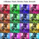 Spot Lights Indoor 3W RGB Uplighting Indoor Spotlight Lamp for Plants 120V Up Lights Christmas Decor US 2-Plug 6 FT Cord with Floor Foot Switch (1 Pack with Base)