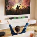 ELETIUO Soundbar Wall Mount Bracket for Samsung, LG, Sony, JBL, Vizio, Sonos and More, Depth Adjustable 3.5-6.1, Soundbar Shelf Under TV, Black