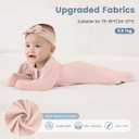 ZIGJOY Baby Transitional Swaddles for Newborns: 0.5 Tog Arms Up Sleep Sack 3-6 Months Soft Cotton Shark Fin 2 Way Zipper 3-6 Months, Pink