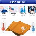 YQXCC Cooling Towel | 2 Pack 47"x12" | Ice Cool for Neck | Soft Breathable Microfiber Chilly | for Yoga, Golf, Gym, Camping, Running, Workout & More Activities (Dark Blue/Orange)