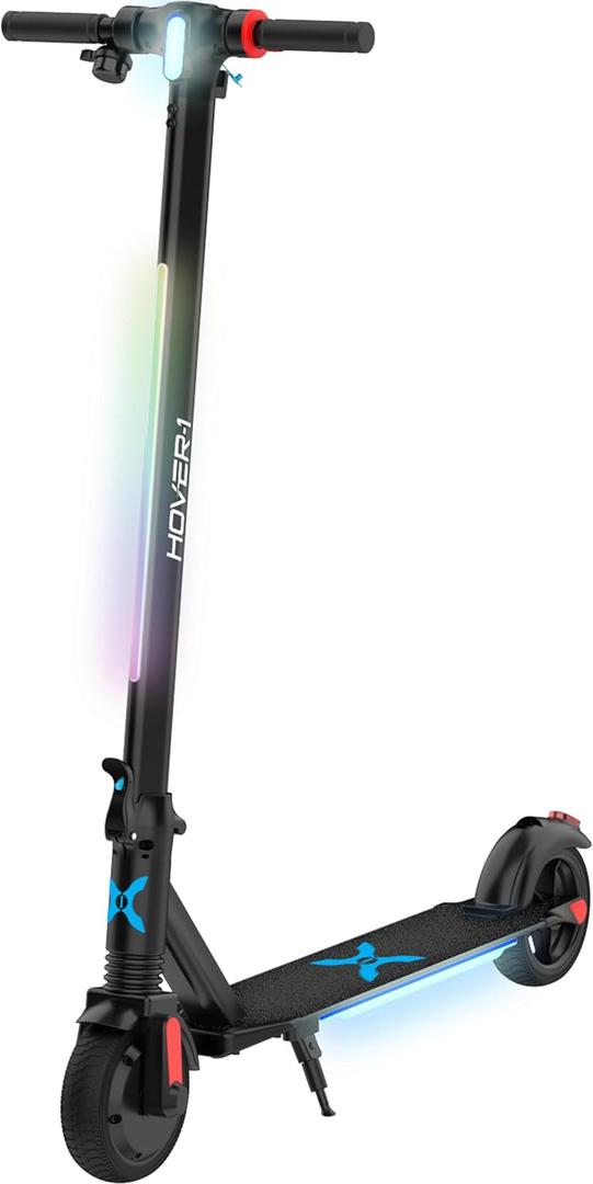 Hover-1 Eagle Foldable Electric Scooter with 320W Brushless Motor, 15 mph Max Speed, and 7 Miles Max Range Folding Electric Scooter (Black)