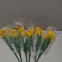 6PCS Artificial Flowers,Fake Greenery Faux Plastic Bushes Fake Shrubs UV Resistant No Fade Faux Plastic Plants for Wedding Hanging Bouquet Indoor Outdoor Home Garden Office Table Vase(Yellow)