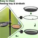 93Inch Bird Feeding Station,Heavy Duty Bird Feeder Pole House Stand Mount Kit with Squirrel Proof Baffle,Adjustable Buddy Poles for Outdoors Hanging.