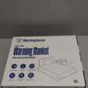 Westinghouse Electric Blanket Full Size, Super Cozy Soft Flannel 80"" x 84"" Heated Blanket with 10 Fast Heating Levels & 1-12 Auto-Off, Machine Washable, ETL&FCC Certification, Light Grey