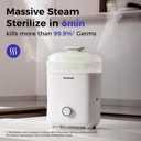 Bottle Sterilizer and Dryer, 99.999% Deep Sterilization, 6-min Rapid Disinfection, Up to 12 Bottles, HEPA Filter, All-in-One for Baby Bottles, Breast Pump Parts & Newborn Essentials