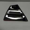 Ziwen 2X Sport Quarter Window Scoops Louvers for Nissan Sentra 2020 2021 2022 2023 2024 2025 (Gloss Black)