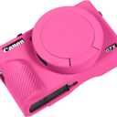 Easy Hood Case for Canon Powershot G7 X Mark III Digital Camera, Soft Silicone Protective Cover with Removable Lens Cover for Canon Powershot G7X Mark III DSLR Camera (Rose)