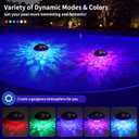 Floating Pool Speakers with Colorful Lights, Bluetooth Wireless Pool Speaker Floatable IP68 Waterproof, Built-in Mic & Crystal Clear Sound Bluetooth Hot Tub Speaker for Pool Party Outdoors